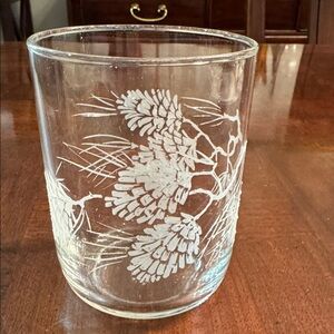 Libbey 12 oz Frosted Pinecomb Kitchen Bar Glass